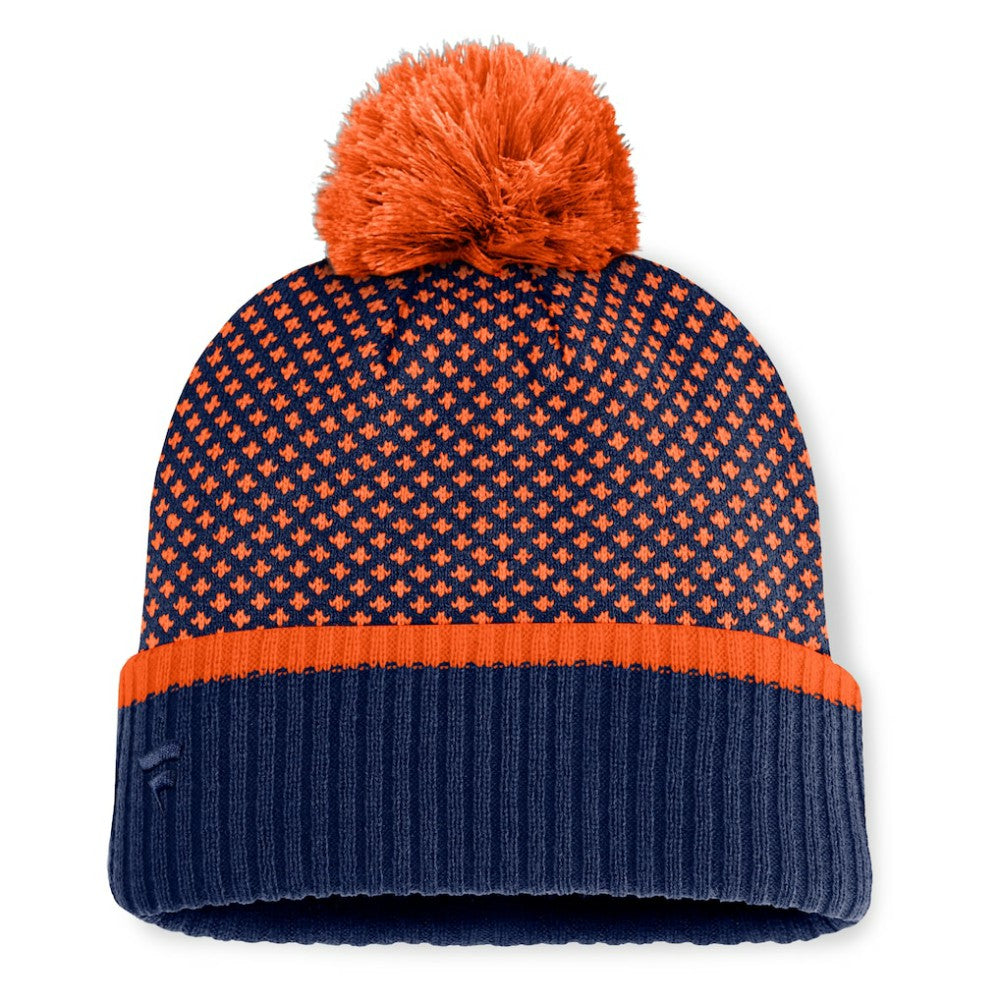 Houston Astros Fanatics Women's Fundamental Jacquard Cuffed Knit Hat with Pom - MLB