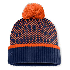 Houston Astros Fanatics Women's Fundamental Jacquard Cuffed Knit Hat with Pom - MLB