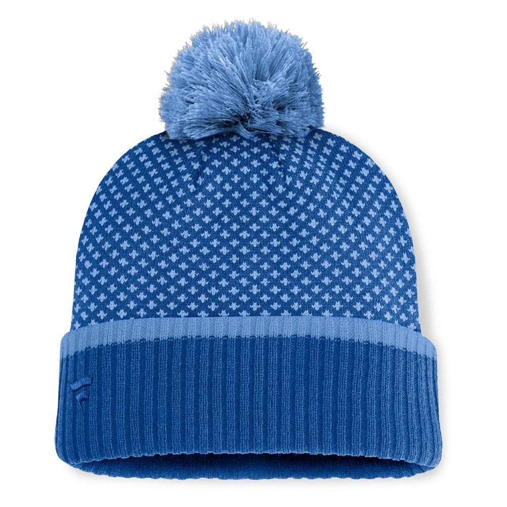 Kansas City Royals Fanatics Women's Fundamental Jacquard Cuffed Knit Hat with Pom - MLB