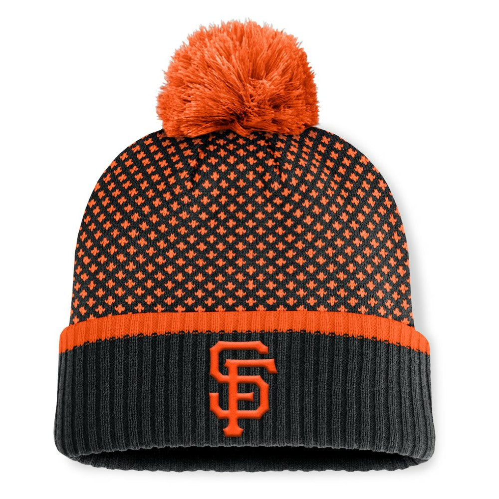 San Francisco Giants Fanatics Women's Fundamental Jacquard Cuffed Knit Hat with Pom - MLB