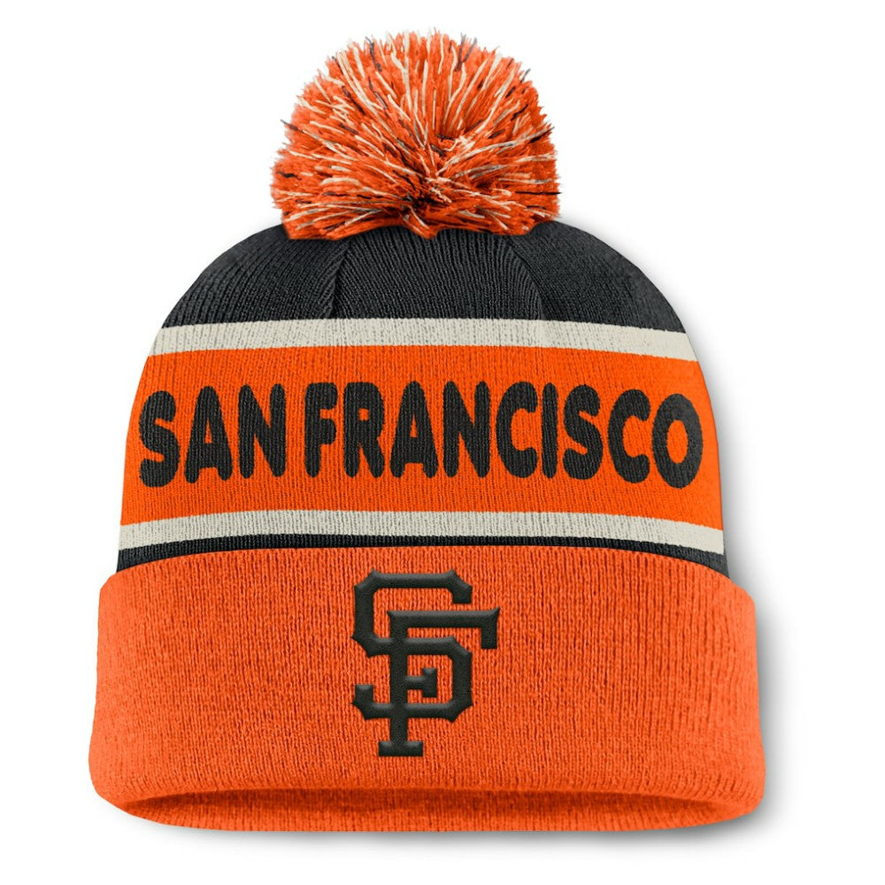 San Francisco Giants Fanatics Heritage Cuffed Knit Hat with Pom - MLB