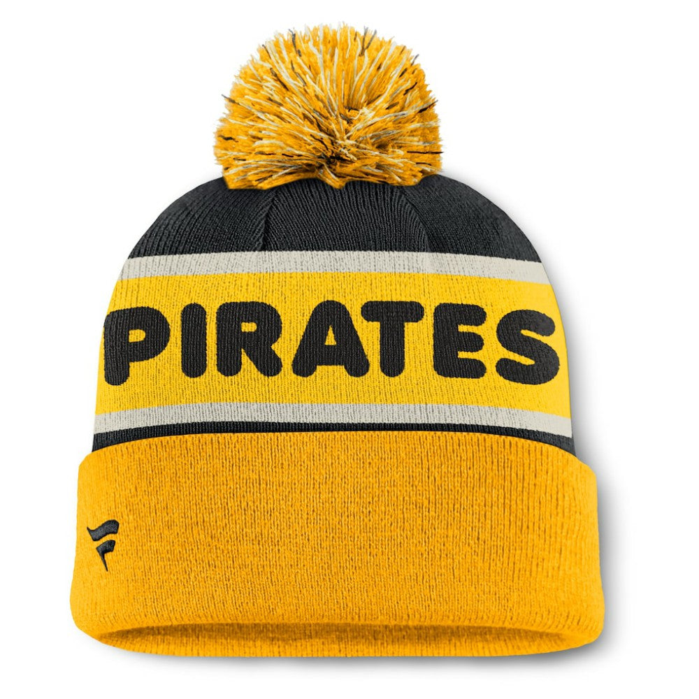 Pittsburgh Pirates Fanatics Heritage Cuffed Knit Hat with Pom - MLB