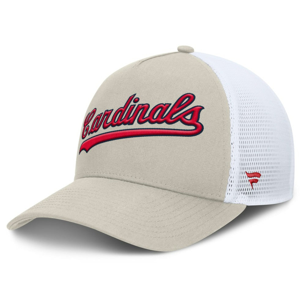 St. Louis Cardinals Fanatics Heritage Light Khaki A-Frame Adjustable Hat - MLB