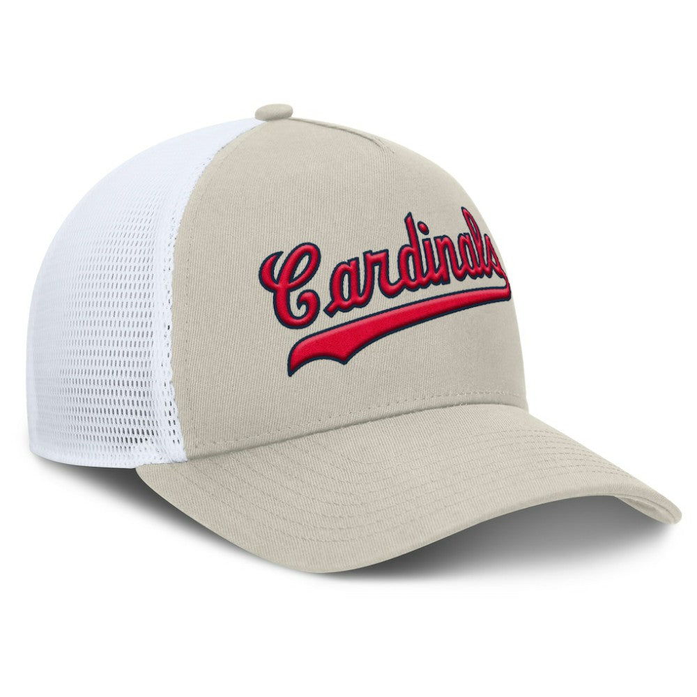 St. Louis Cardinals Fanatics Heritage Light Khaki A-Frame Adjustable Hat - MLB
