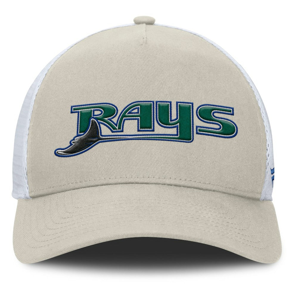 Tampa Bay Rays Fanatics Heritage Light Khaki A-Frame Adjustable Hat - MLB