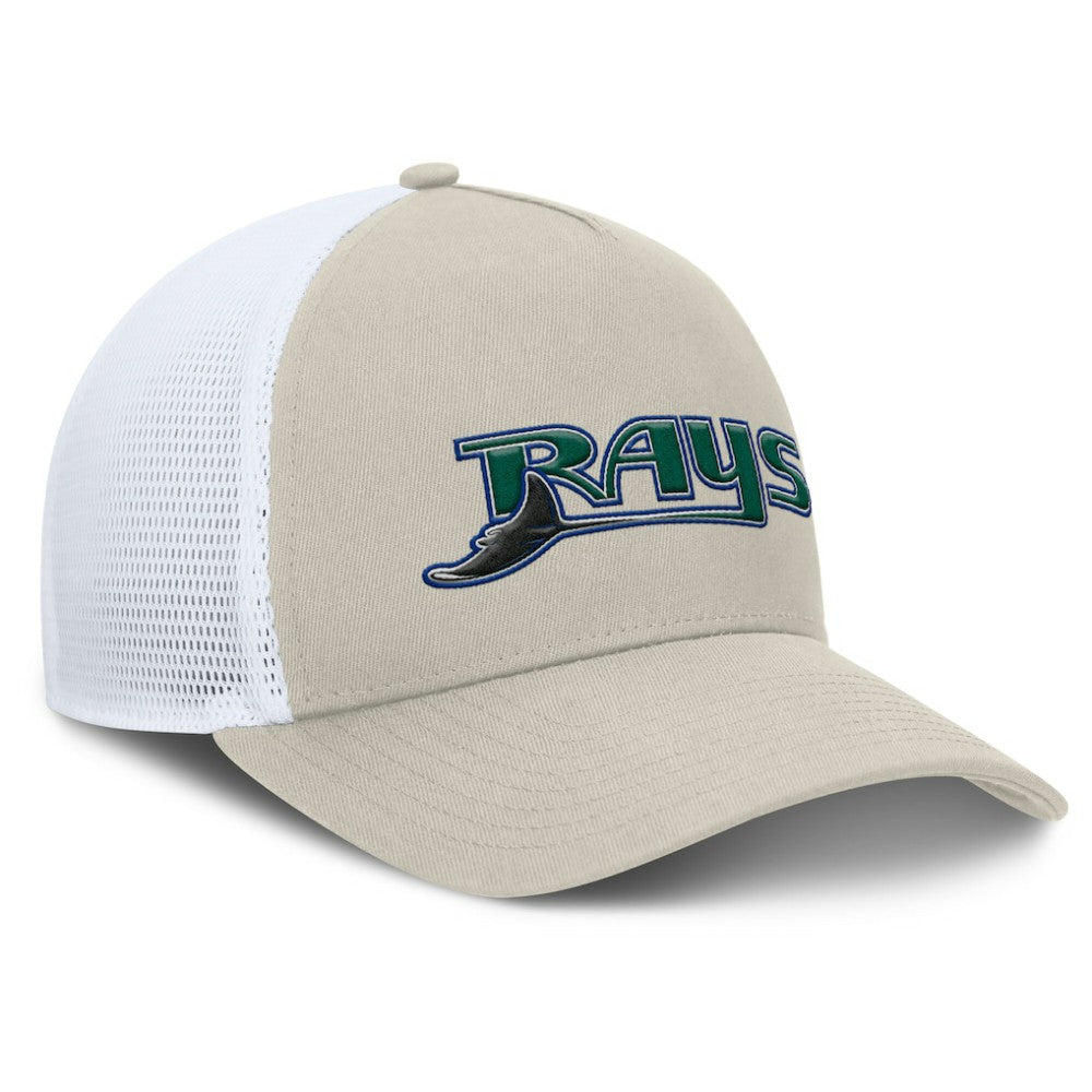 Tampa Bay Rays Fanatics Heritage Light Khaki A-Frame Adjustable Hat - MLB