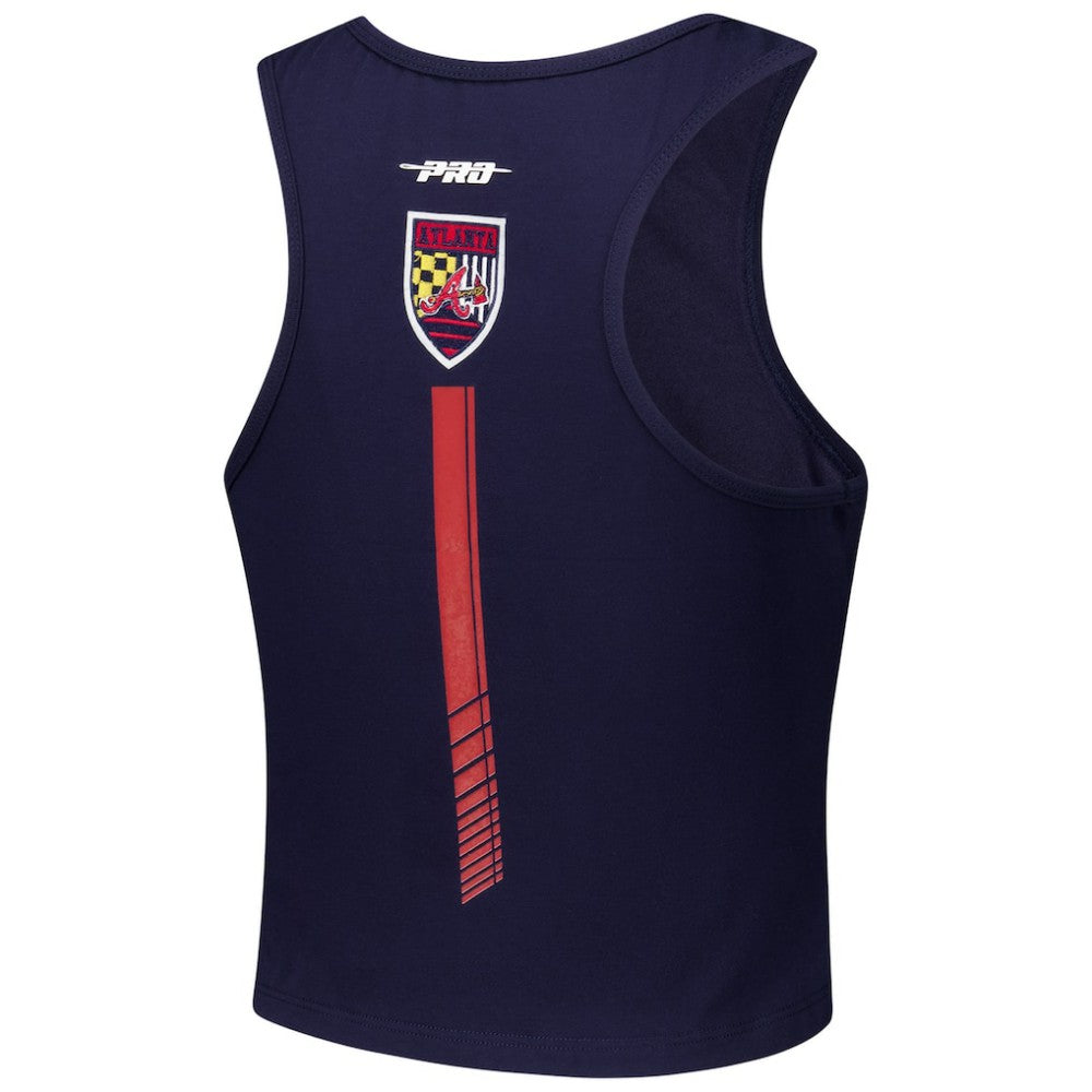 Atlanta Braves Pro Standard Women's Fast Lane Fitted Tri-Blend Cropped Tank Top - MLB