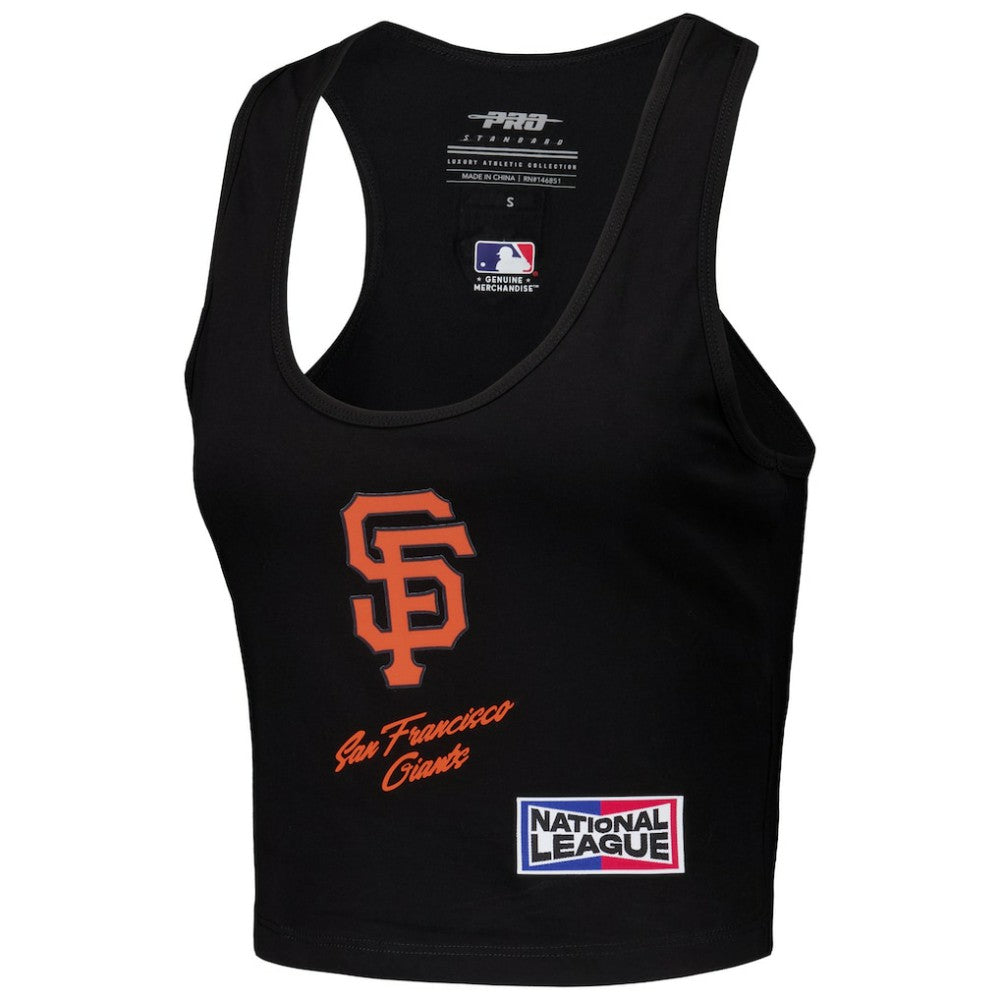 San Francisco Giants Pro Standard Women's Fast Lane Fitted Tri-Blend Cropped Tank Top - MLB