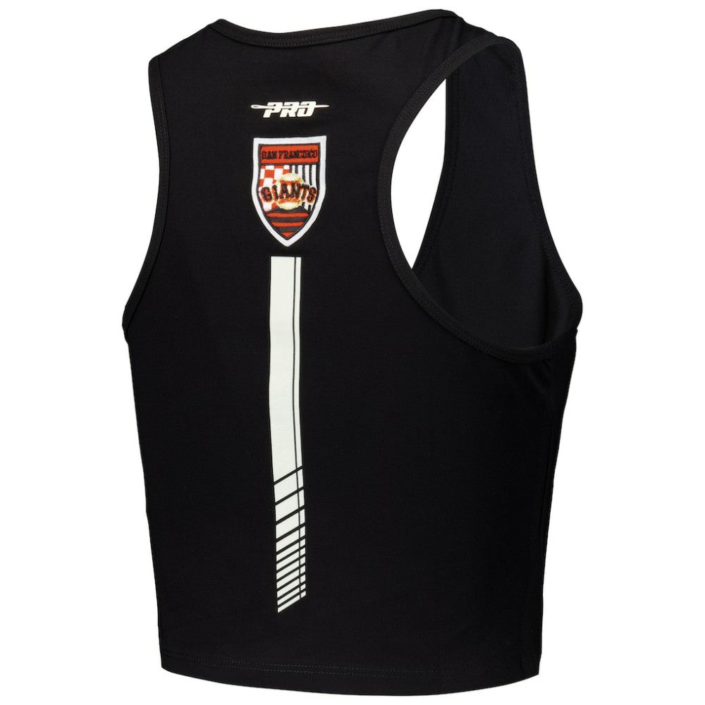 San Francisco Giants Pro Standard Women's Fast Lane Fitted Tri-Blend Cropped Tank Top - MLB