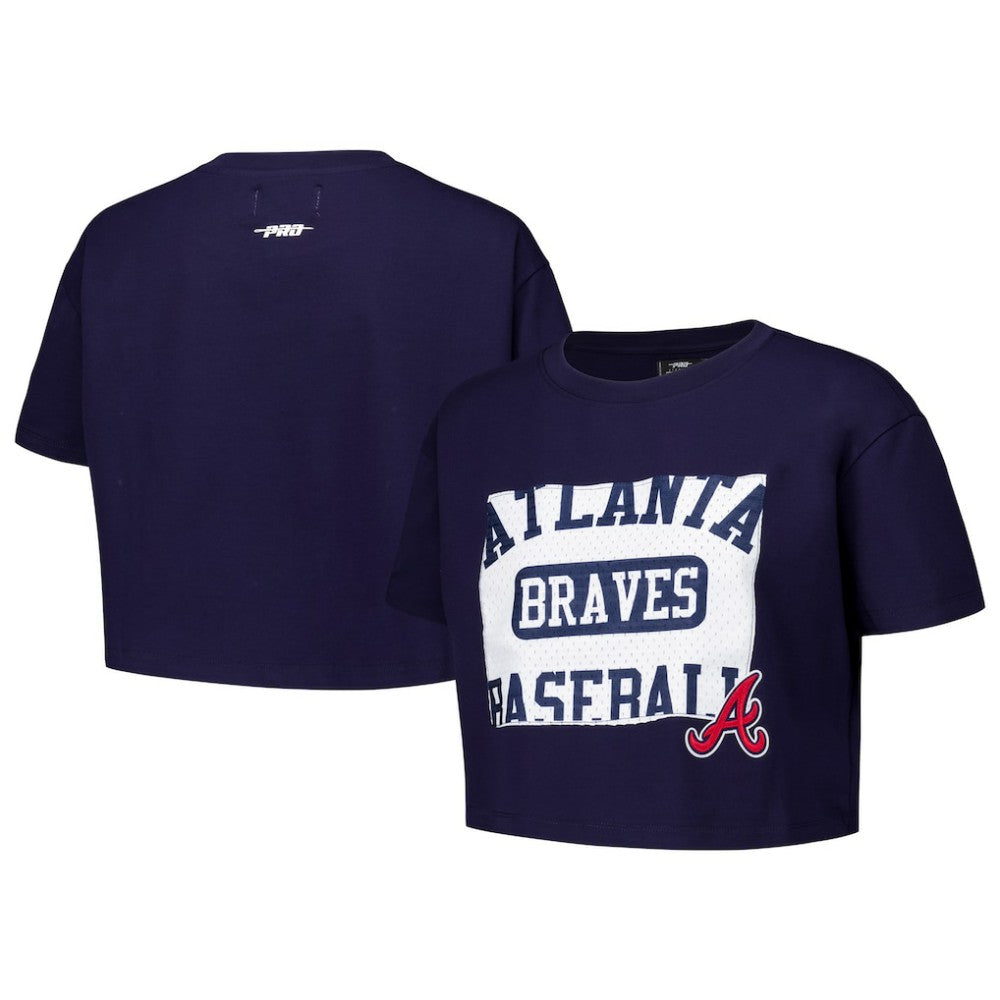Atlanta Braves Pro Standard Women's Made To Play Boxy Cropped T-Shirt - MLB