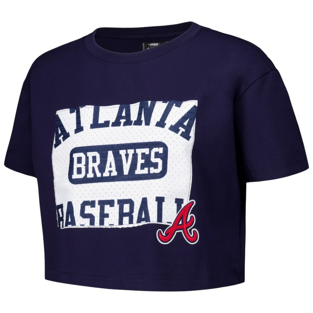 Atlanta Braves Pro Standard Women's Made To Play Boxy Cropped T-Shirt - MLB