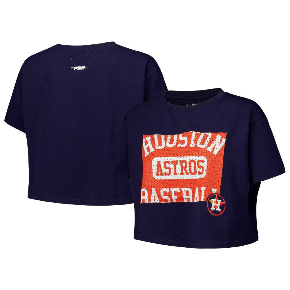 Houston Astros Pro Standard Women's Made To Play Boxy Cropped T-Shirt - MLB
