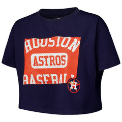 Houston Astros Pro Standard Women's Made To Play Boxy Cropped T-Shirt - MLB