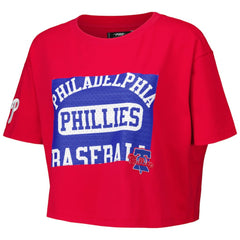 Philadelphia Phillies Pro Standard Women's Made To Play Boxy Cropped T-Shirt - MLB