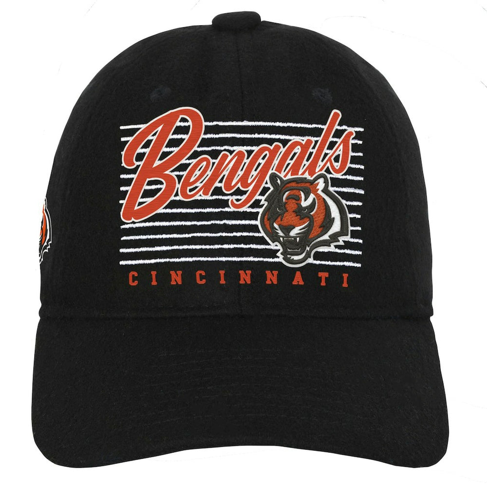 Cincinnati Bengals Youth Retro Wooly Adjustable Hat Black | NFL