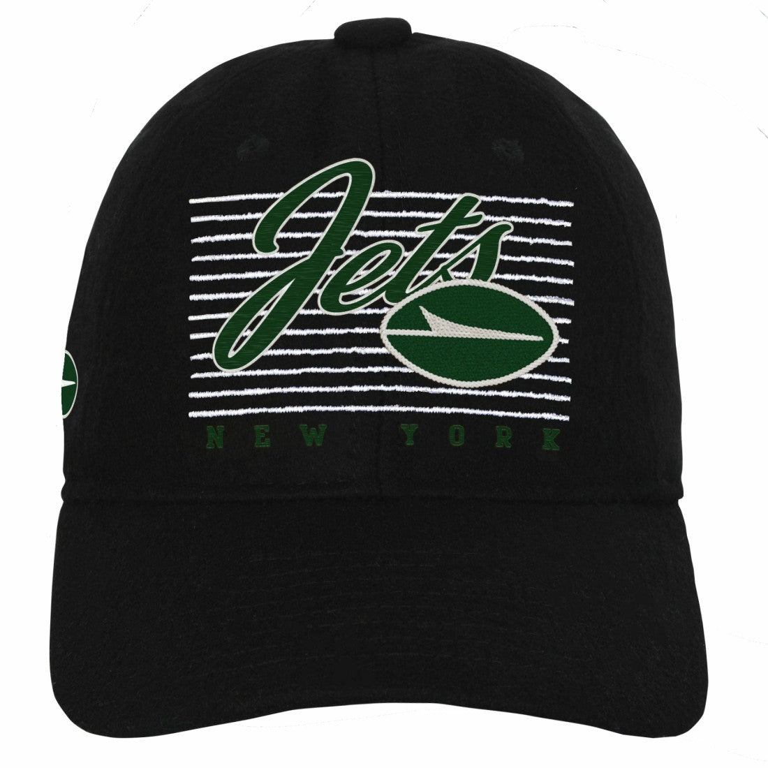 New York Jets Youth Retro Wooly Adjustable Hat Black | NFL