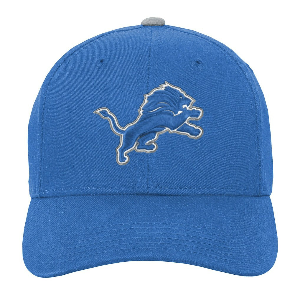Detroit Lions Youth Team Pre-Curved Adjustable Hat Blue | NFL