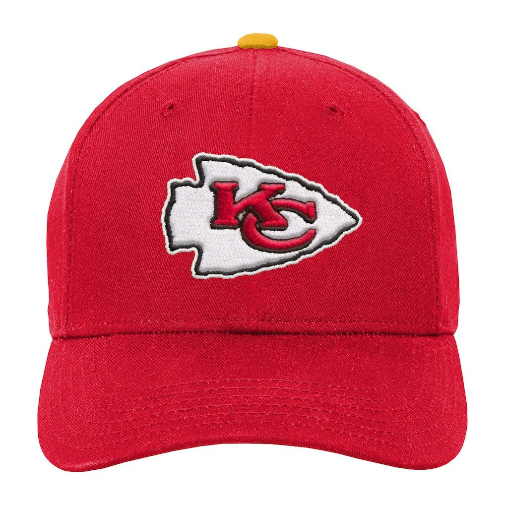 Kansas City Chiefs Youth Team Pre-Curved Adjustable Hat Red | NFL