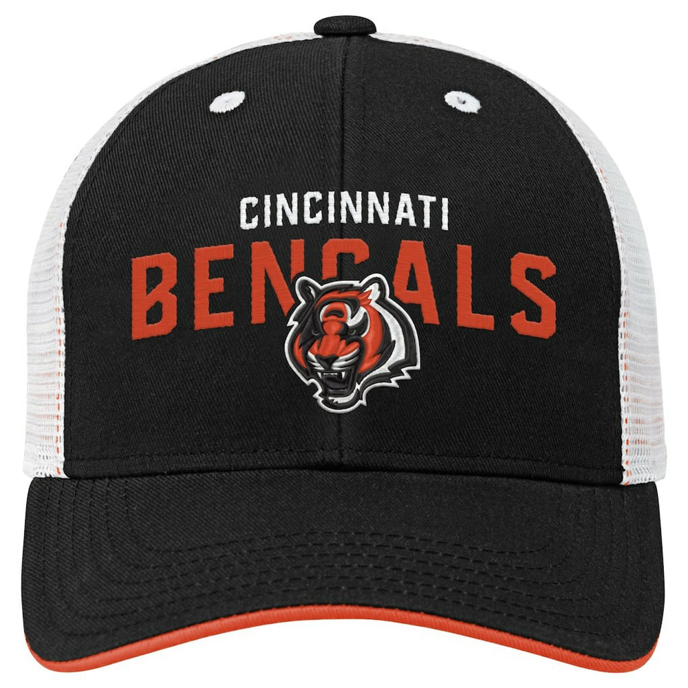Cincinnati Bengals Youth Core Lockup Trucker Adjustable Hat Black | NFL