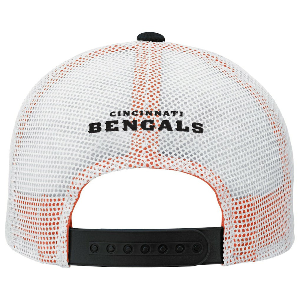 Cincinnati Bengals Youth Core Lockup Trucker Adjustable Hat Black | NFL