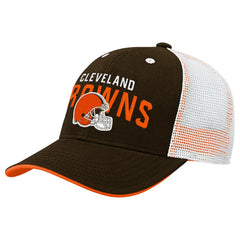 Cleveland Browns Youth Core Lockup Trucker Adjustable Hat Brown | NFL