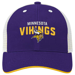 Minnesota Vikings Youth Core Lockup Trucker Adjustable Hat Purple | NFL