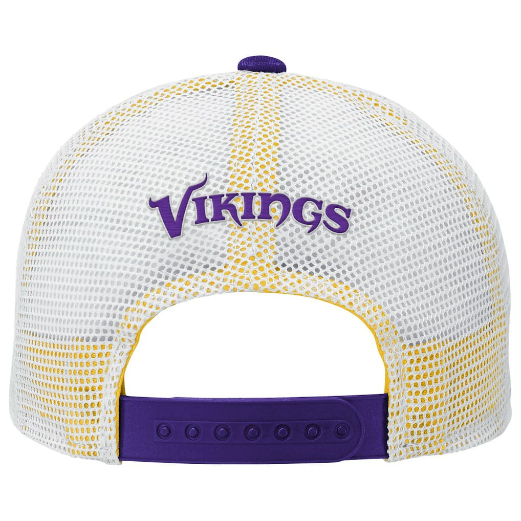 Minnesota Vikings Youth Core Lockup Trucker Adjustable Hat Purple | NFL