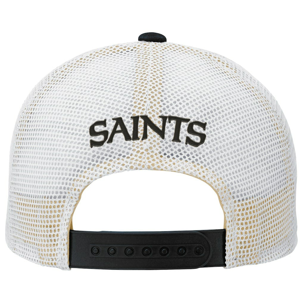 New Orleans Saints Youth Core Lockup Trucker Adjustable Hat Black | NFL