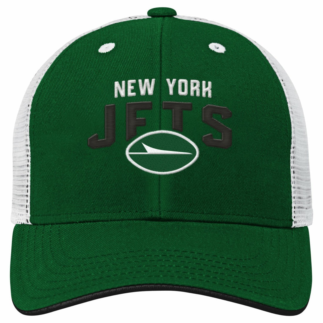 New York Jets Youth Core Lockup Trucker Adjustable Hat Green | NFL