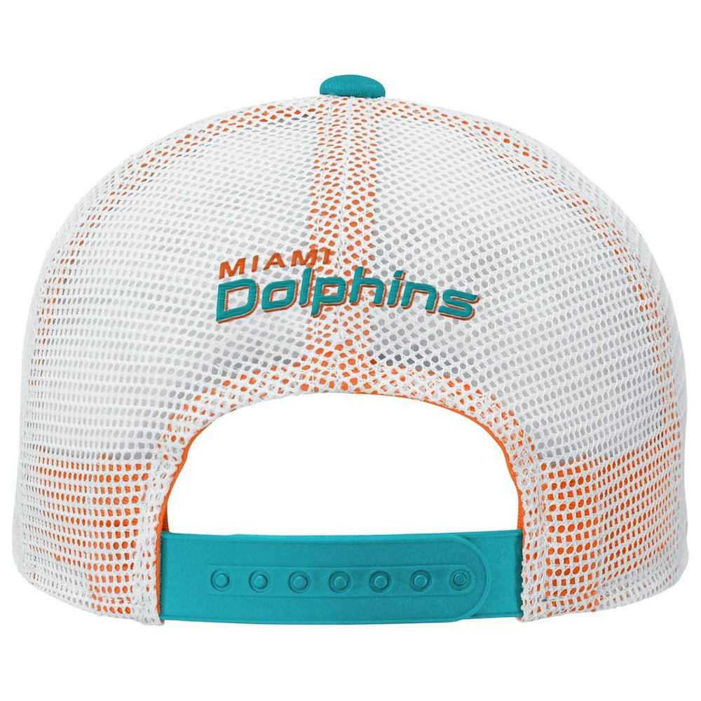 Miami Dolphins Youth Core Lockup Trucker Adjustable Hat Aqua | NFL