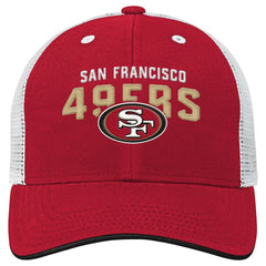San Francisco 49ers Youth Core Lockup Trucker Adjustable Hat Scarlet | NFL