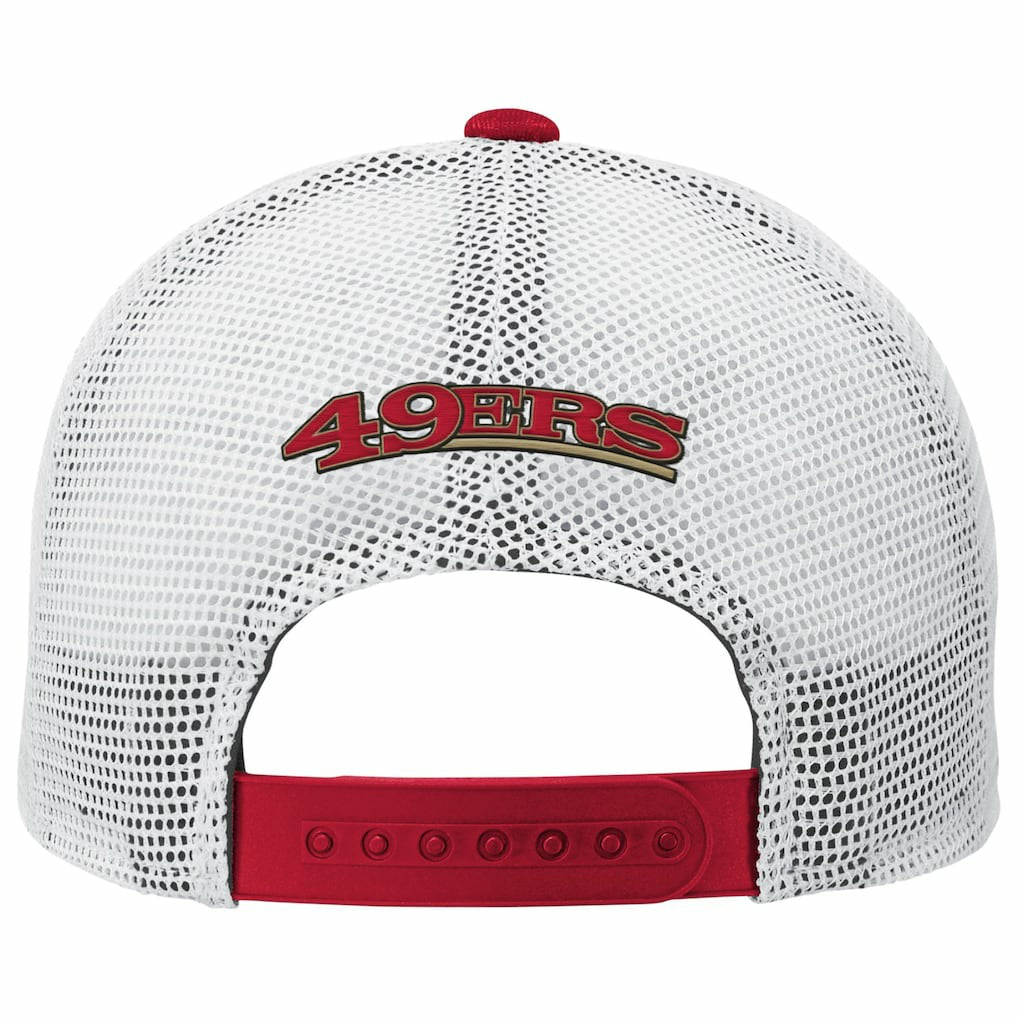 San Francisco 49ers Youth Core Lockup Trucker Adjustable Hat Scarlet | NFL