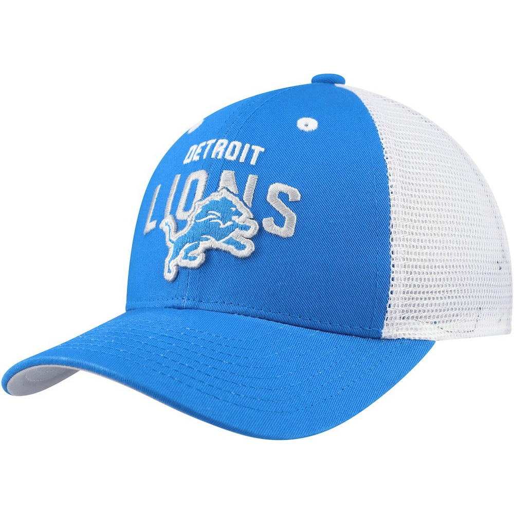 Detroit Lions Youth Core Lockup Trucker Adjustable Hat Blue | NFL