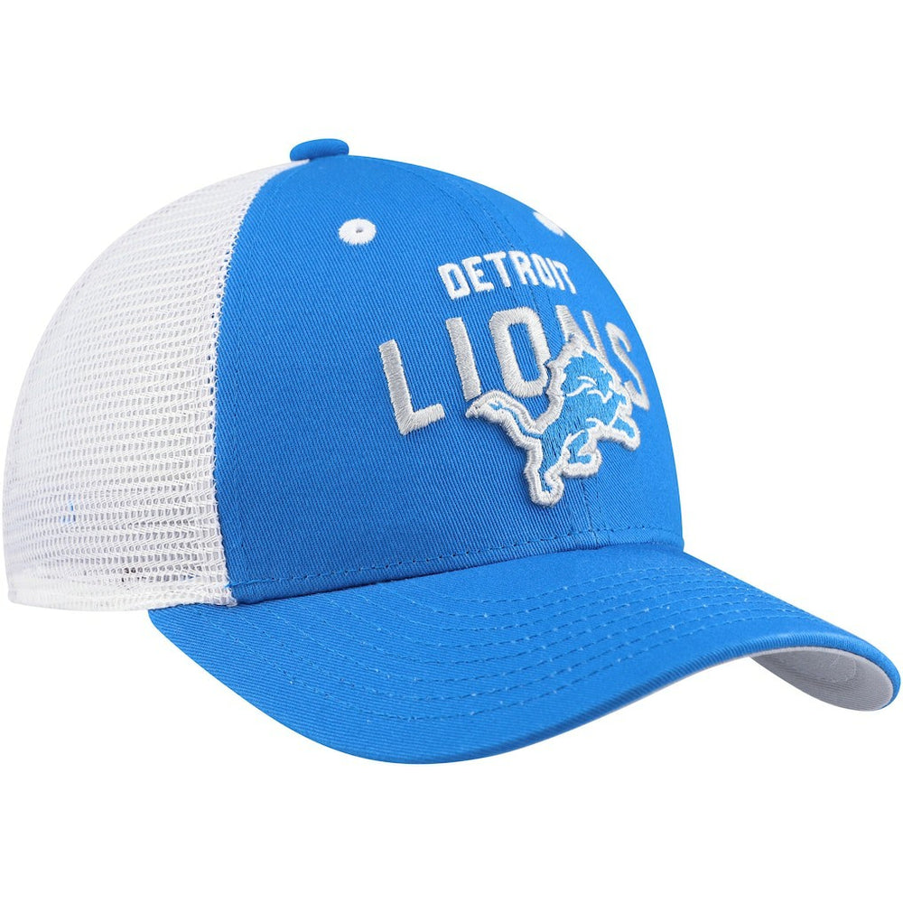Detroit Lions Youth Core Lockup Trucker Adjustable Hat Blue | NFL