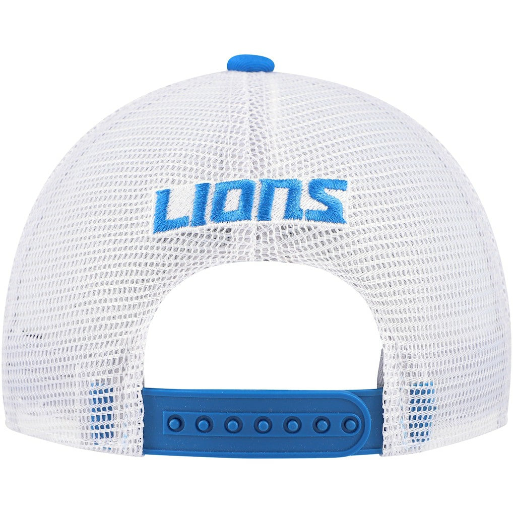 Detroit Lions Youth Core Lockup Trucker Adjustable Hat Blue | NFL