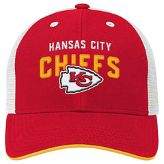 Kansas City Chiefs Youth Core Lockup Trucker Adjustable Hat Red | NFL