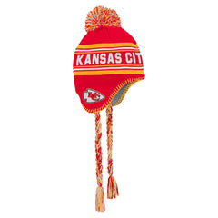 Kansas City Chiefs Youth Jacquard Tassel Knit Hat with Pom Red | NFL