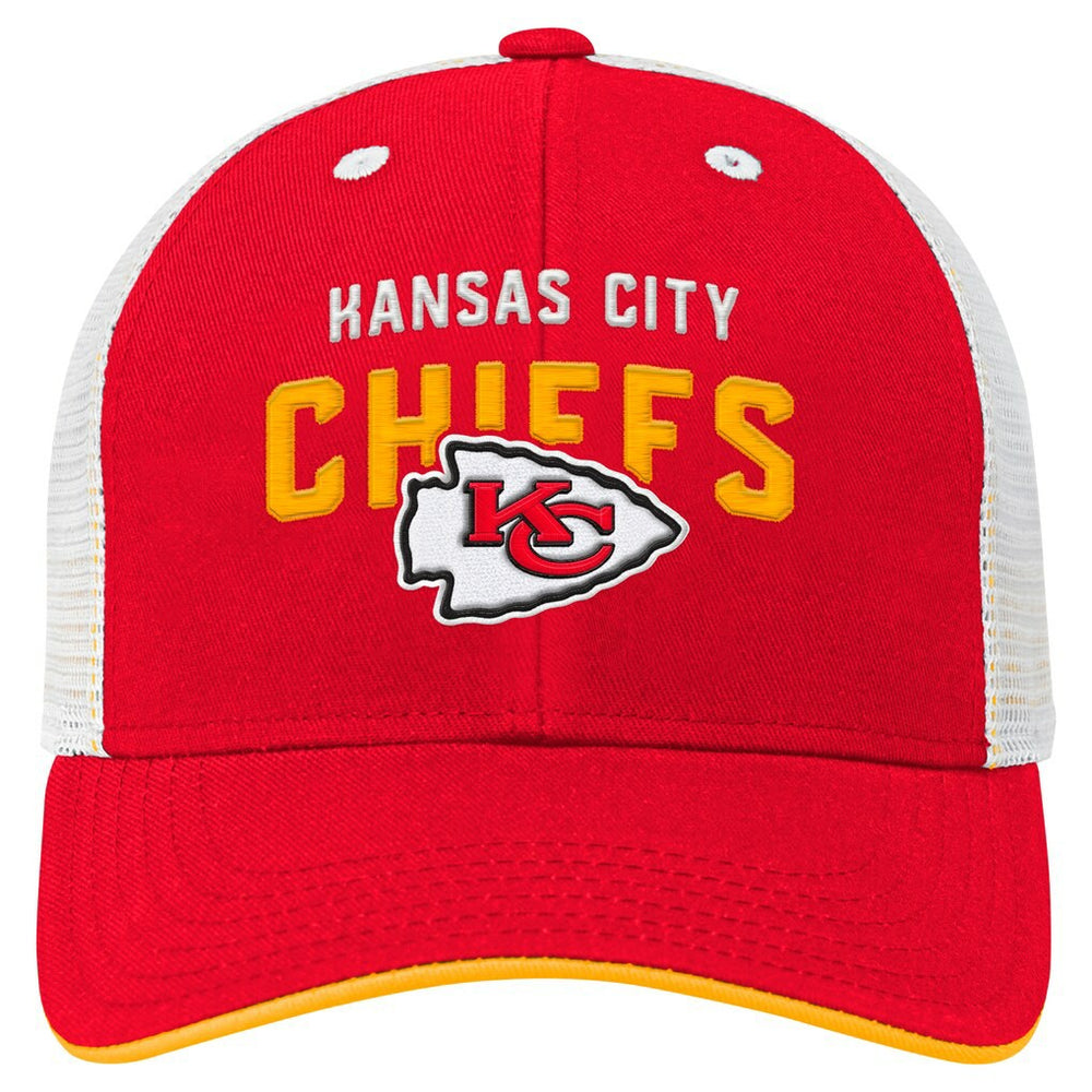 Kansas City Chiefs Preschool Core Lockup Trucker Adjustable hat Red | NFL