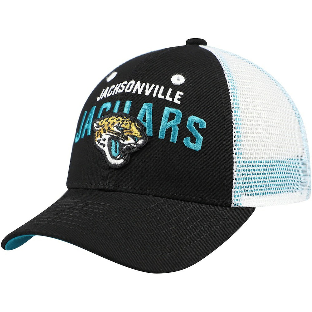 Jacksonville Jaguars Preschool Core Lockup Trucker Adjustable hat Black | NFL