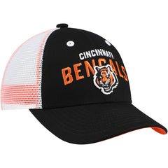 Cincinnati Bengals Preschool Core Lockup Trucker Adjustable hat Black | NFL