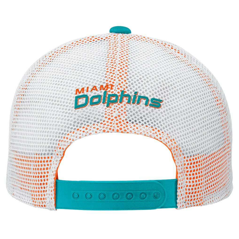 Miami Dolphins Preschool Core Lockup Trucker Adjustable hat Aqua | NFL