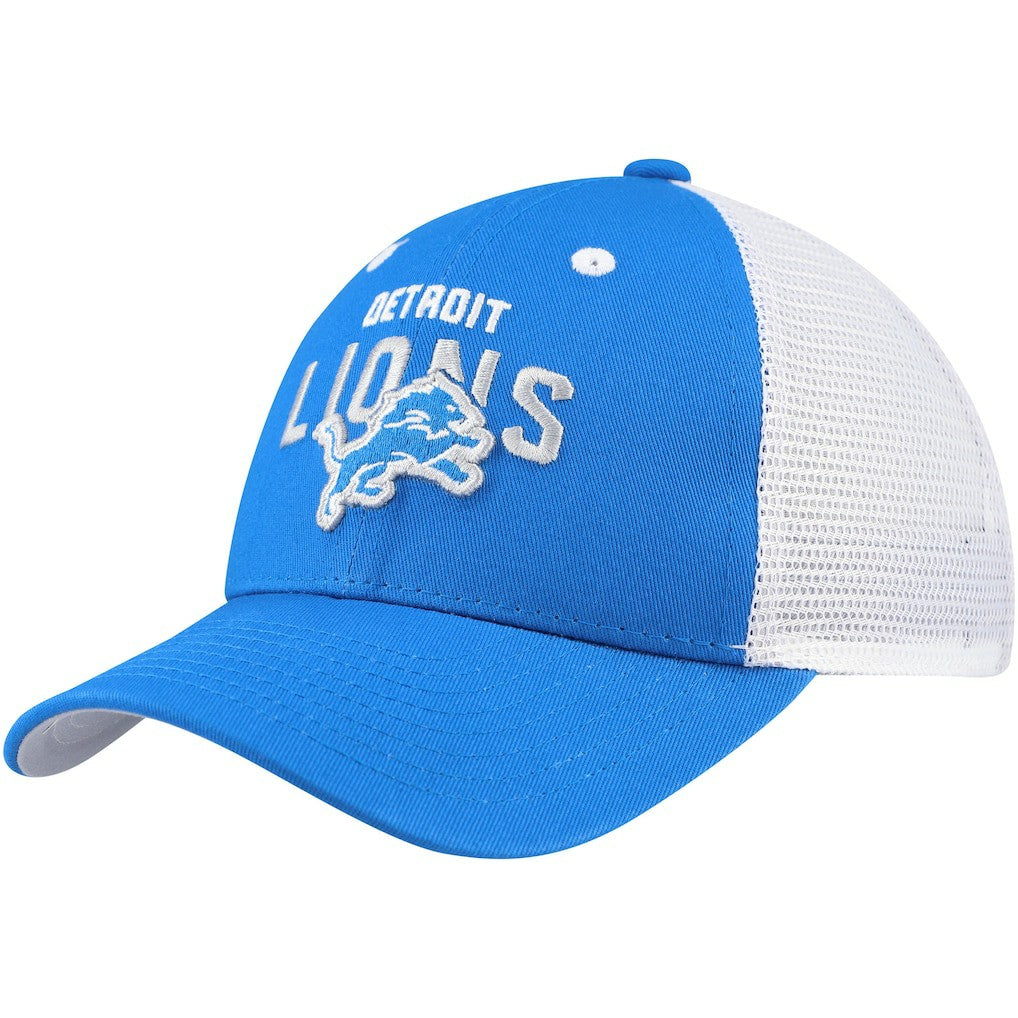 Detroit Lions Preschool Core Lockup Trucker Adjustable hat Blue | NFL