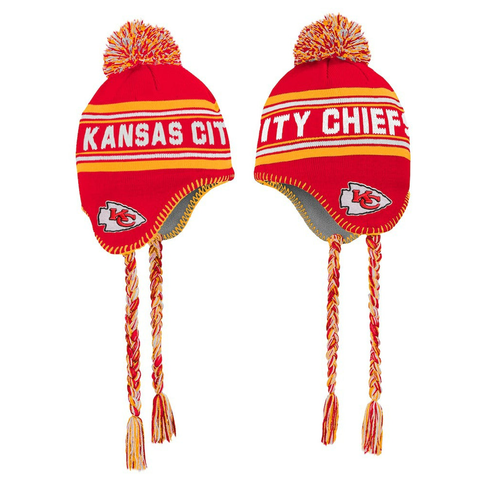 Kansas City Chiefs Preschool Jacquard Tassel Knit Hat with Pom Red | NFL