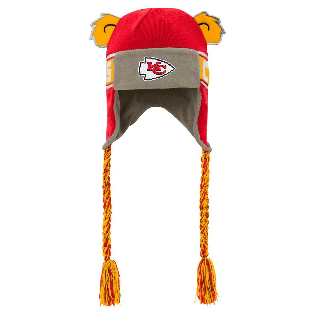 Kansas City Chiefs Youth Wordmark Ears Trooper Knit Hat Red | NFL