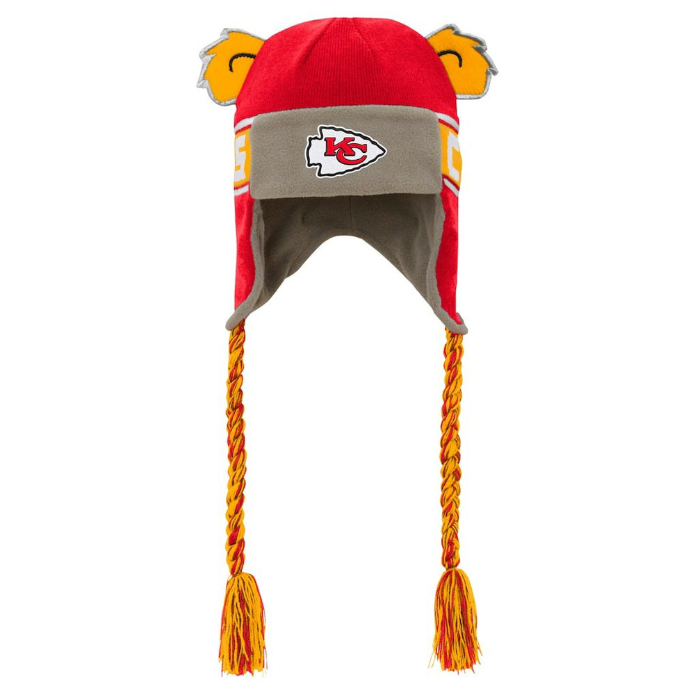 Kansas City Chiefs Youth Wordmark Ears Trooper Knit Hat Red | NFL