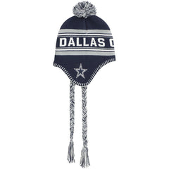 Dallas Cowboys Youth Jacquard Tassel Knit Hat with Pom Navy | NFL
