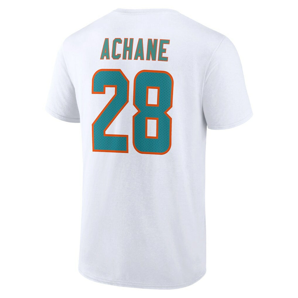 De’Von Achane Miami Dolphins Icon Player Name & Number T-Shirt White | NFL