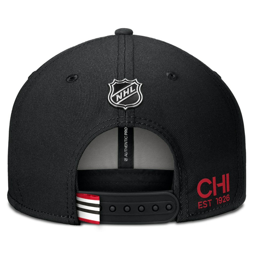 Chicago Blackhawks Fanatics Authentic Pro Prime Snapback Hat - Black - NHL