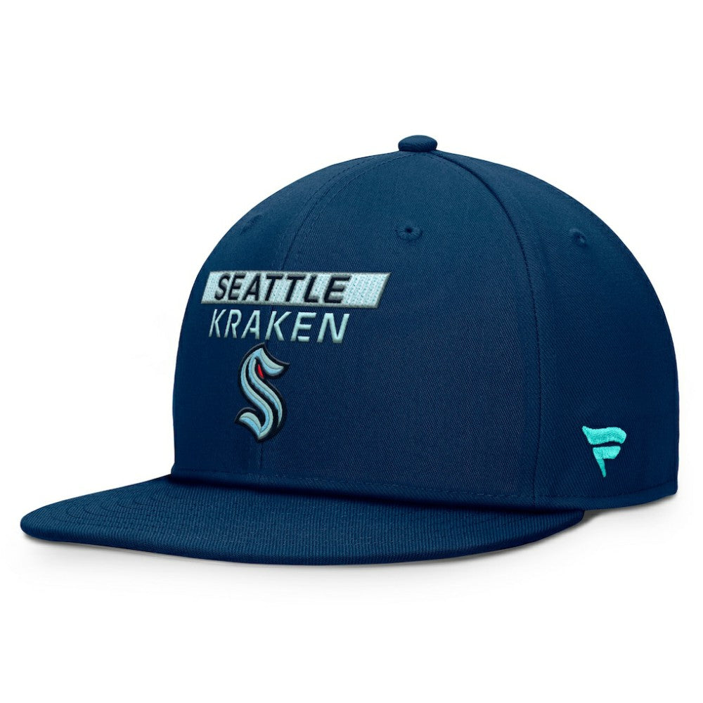 Seattle Kraken Fanatics Authentic Pro Prime Snapback Hat - Deep Sea Blue - NHL