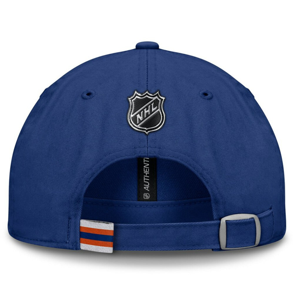 Edmonton Oilers Fanatics Authentic Pro Prime Adjustable Hat - Royal - NHL